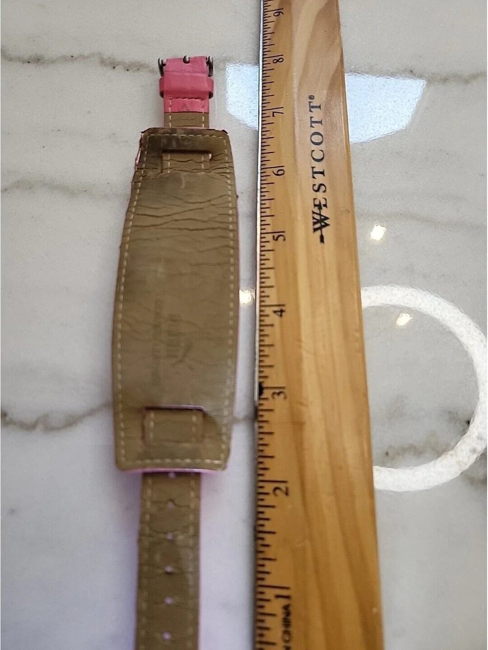 Ladies Pink Puma Oval Watch WR100M Leather Band Stainless Steel Case New Battery